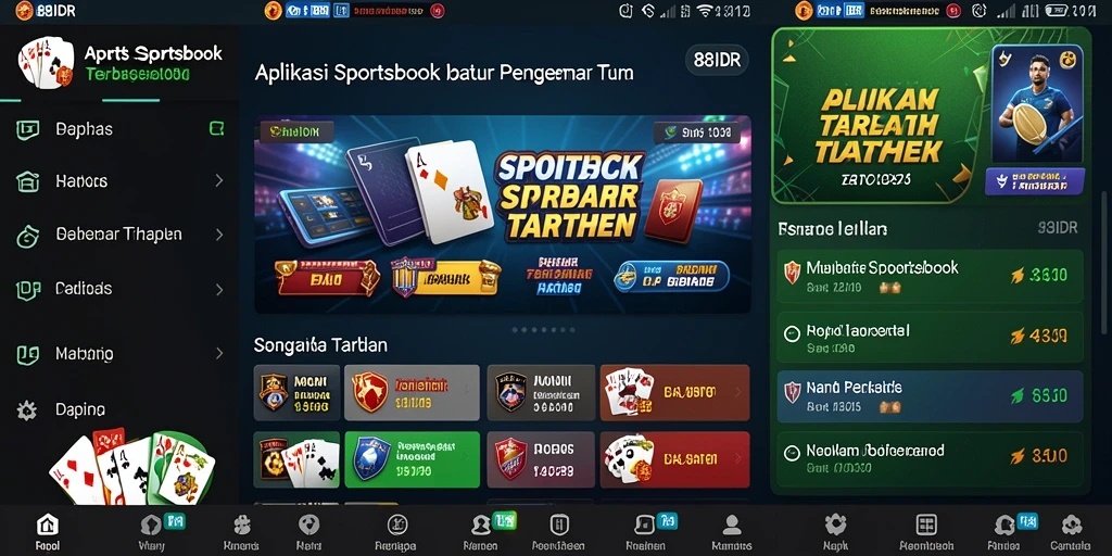 Tampilan aplikasi 88IDR yang menarik dengan fitur taruhan olahraga.