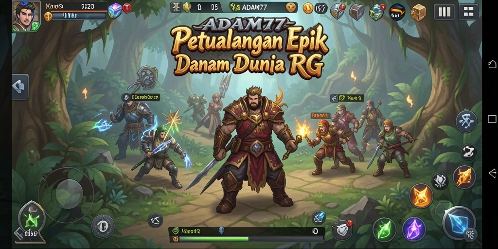 Tampilan gameplay ADAM77 yang memukau dan penuh aksi RPG.