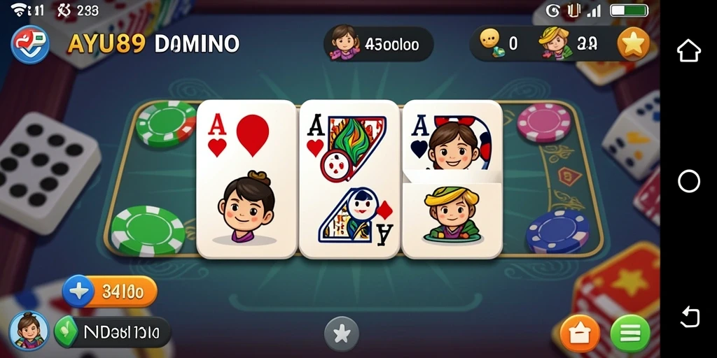 Tampilan gameplay seru AYU89 yang penuh aksi Domino.