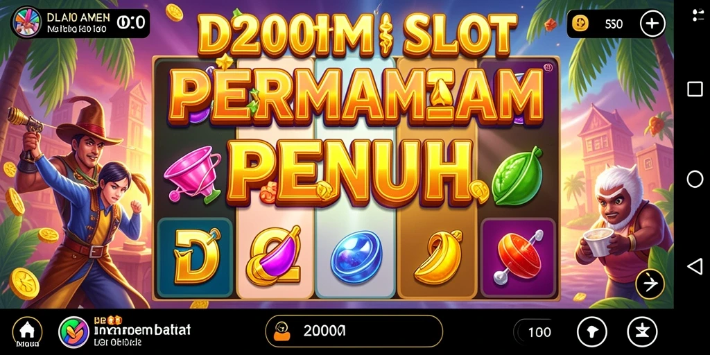Tampilan gameplay slot D200M yang mengasyikkan dan penuh warna.