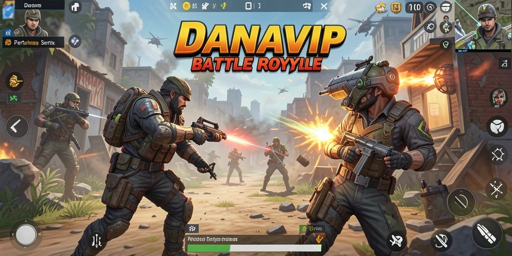 Tampilan gameplay seru dari <strong>DANAVIP</strong> dalam aksi Battle Royale.