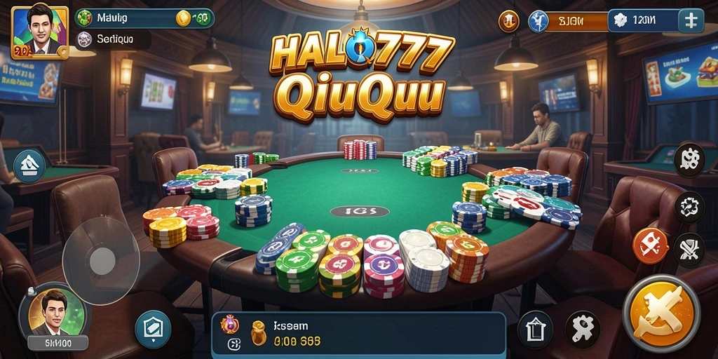Tampilan seru gameplay QiuQiu dalam HALO777.