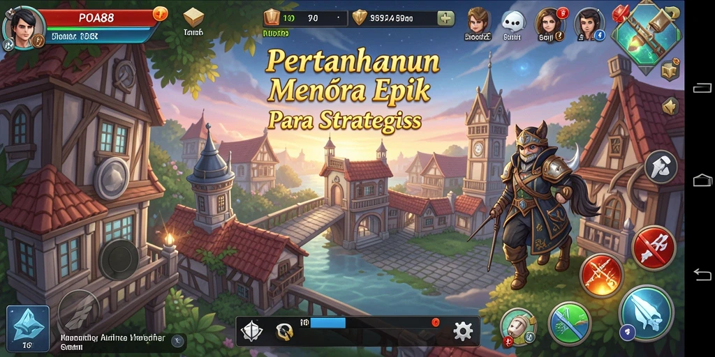Tangkapan layar utama POA88 menampilkan aksi menara dalam pertempuran.