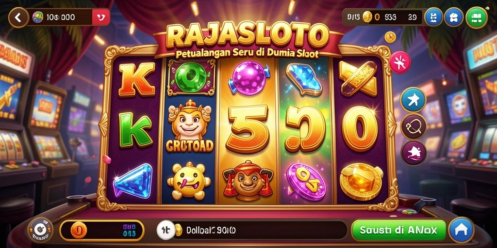 Screenshot gameplay RAJASLOTO yang menunjukkan suasana petualangan yang mendebarkan.