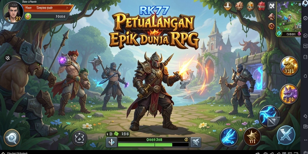 Tampilan gameplay luar biasa dengan aksi pertarungan RPG.
