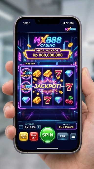 Tampilan utama aplikasi nx888 yang menarik.